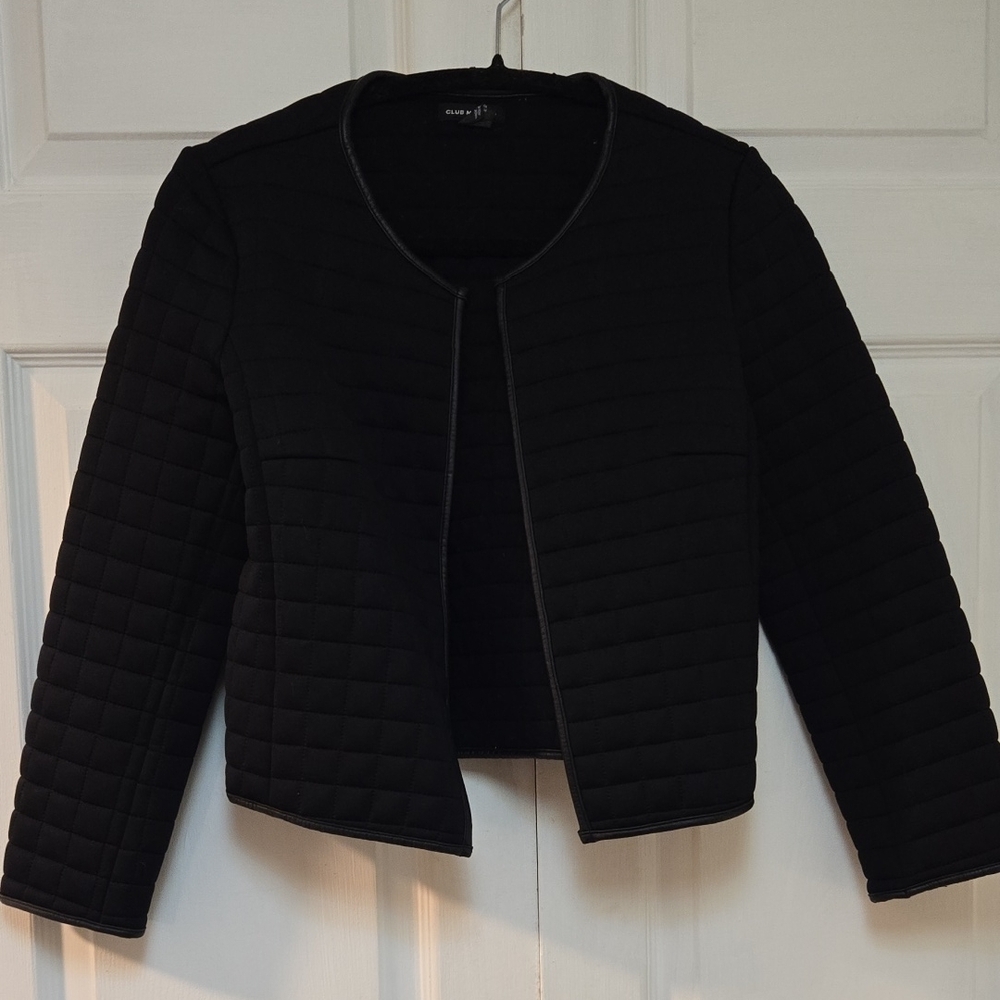 Club Monaco Black Quilted Blazer